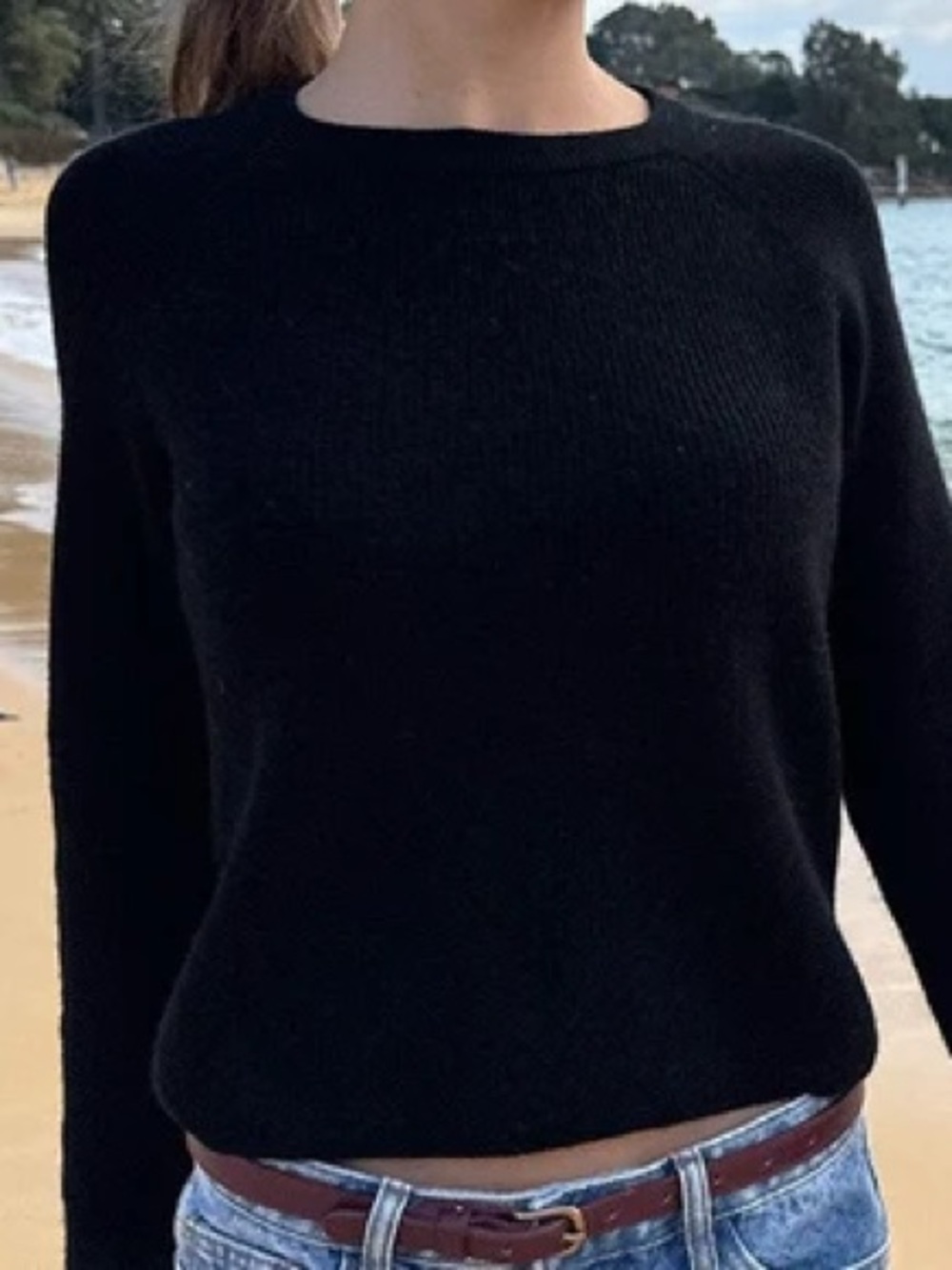 Brandy Melville Black Crewneck Sweater